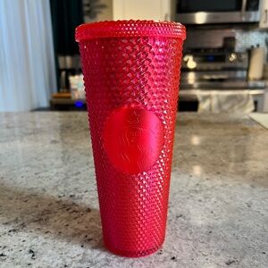 Studded iridescent Starbucks cup